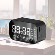 Jam Speaker Bluetooth Mini Alarm Clock Jam Digital Radio FM Slot TF Portabel 3W Suara Jernih Baterai