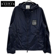 Armani Exchange 【ICON PERIOD】8NZBP3 ZNYZA 海軍藍尼龍拉鍊連帽衫 XL【二手】