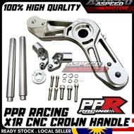 PPR RACING YAMAHA X1R CNC ALLOY HANDLE CROWN SET 100% HIGH QUALITY SILVER BLACK