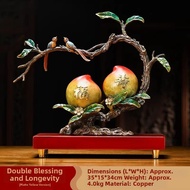 JUSHANYUAN | Elder Birthday Wishes Peach Figurine Copper
