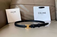 💜CELINE 賽琳腰帶 寬1.8CM 牛皮 凱旋門 黑色 女士 女款 皮帶 禮盒 送禮 節日 生日 Women's belts gift boxes gifts holidays birthdays
