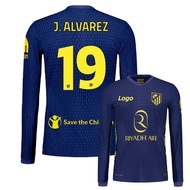 Atlético de Madrid 2025/26 Player Issue Men's Away Long Sleeves Football Jersey T-shirt #19 J. ALVAR