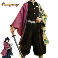 Tomioka Giyuu Cosplay Costume Demon Slayer Cosplay anime outfit Kimetsu no Yaiba Halloween Costume