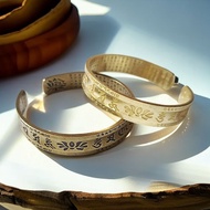 Brass Bracelet Retro Style Brass Bracelet Bracelet Men Women Jewelry Influencer Bracelet Couple Bout