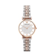 Armani (Emporio Armani) Gypsophila Watch Steel Strap European American Watch Diamond Inlaid English 