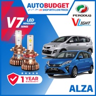 PERODUA Alza V7 V6 V9 VLight Premium LED Car Headlight Perodua Alza H7 Lampu LED Kereta Headlamp 6000K