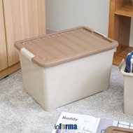 Informa 45x32x29 cm Storage Box With Lid - Brown Multipurpose Box Storage Container Storage Box Clot