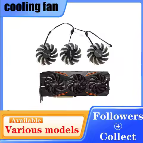 NEW 75MM 4PIN T128010SU PLD08010S12H GTX 1080 1070TI GPU fan for GIGABYTE AORUS GTX 1060 1080 1070 T