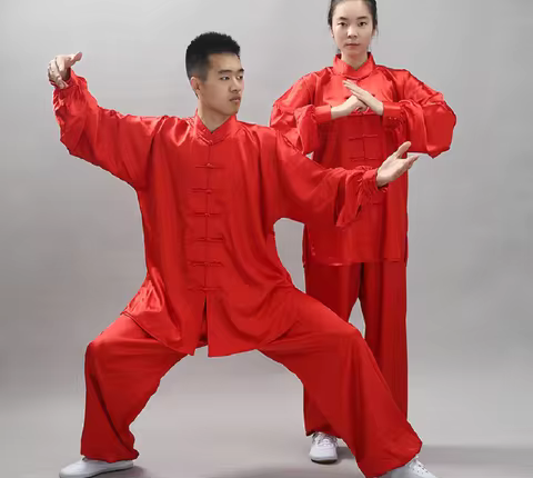 Wholesale New Chinese Style Men Women Tai chi Wushu Uniform Kung Fu Suit Casual Outdoor Sport Clothi