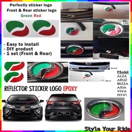 Perodua EPOXY EMBLEM Car sticker Alza Axia ARUZ Viva Bezza Myvi KELISA logo ativa Bumper Salong Gril