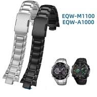 Stainless steel watchband For Casio EDIFICE Series EQW-M1100 EQW-A1000 watch strap Repair Tool Men's