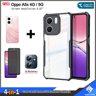 Paket 4in1 Case Oppo A5x 4G 5G Free Screen Protector Free Camera Lens Protector and Garskin