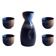 【Limited Time Only】 1 Set Exquisite Japanese Style Ceramics Sake Cup Sake Pot Retro Sake Set Japanes