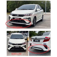 FULLSET BODYKIT (FRONT SKIRT + REAR SKIRT) PERODUA BEZZA 2020 2021 WITH COLOR PAINT GEAR UP WITH LED AND LOGO EMBLEM