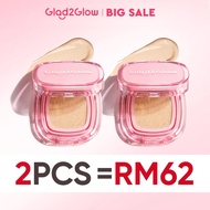 Glad2Glow 2 In 1 Skincare Set Perfect Cover Cushion Foundation Makeup Skincare BB Cream CC Cream