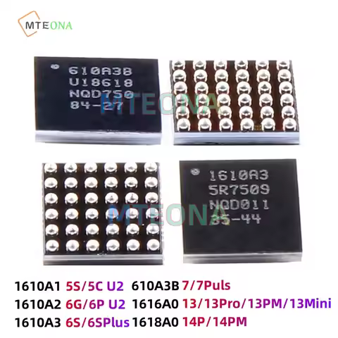 50Pcs 610A3B 1610A1 1610A2 1610A3 1612A1 1614A1 1616A0 U2 USB For iPhone 5 6 7 8 XS 11 12 13 14 Por 