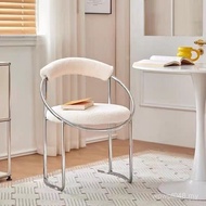 Cafe Light Luxury Style Nordic Small Apartment Soft Bag Dressing Chair Chair Dining Chair Nail Shop 