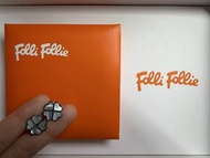 Folli Follie 四葉草造型耳環手鏈玫瑰金、銀色套裝(鈦鋼）