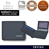Charles Berkeley ERVING Genuine Leather Short Wallet TriFold Wallet for Men Dompet Lelaki Kulit Lemb