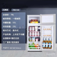 Ice Bear Double Door Refrigerator Small Household Rental Dormitory Refrigerator Rental Room Power Saving Energy Saving T