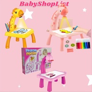 Kids Toy Projector Drawing Table with 24 Watercolour Pens | Fun Educational Art Tracing Board for Ch