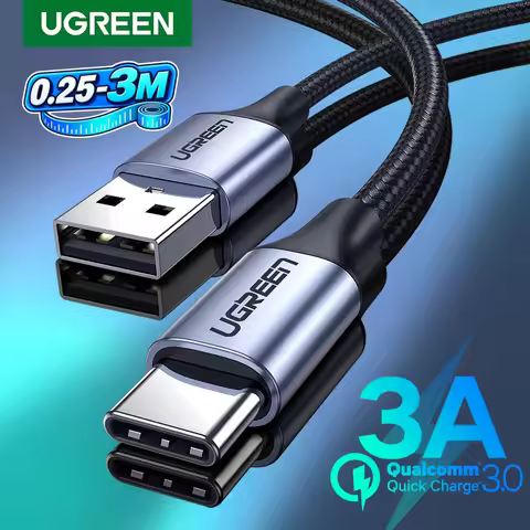 UGREEN 3A USB C Type C Cable for iPhone 18/17/16/15 Xiaomi Poco Samsung 18W Charging Wire USB2.0 Dat