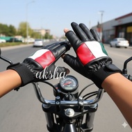 Synthetic leather gloves 2 fingers open 3 colors Men's motorcycle gloves riding glove