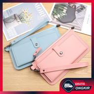 Gratis Ongkir - Dompet Panjang Wanita PU / Dompet Panjang 12 Slot Kartu / Dompet Import Korea