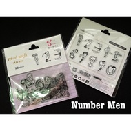 Moji Moji Sticker Flakes Set - Number Award Men Neon