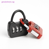 greatshore  3 Dial Luggage Travel Digit Number Code Lock Combination Padlock Safe Lock For Gym Digit
