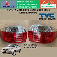 (TYC TAIWAN) REAR LAMP STOP TAIL LAMP VIOS LIMO GEN 1 FACELIFT 2003 2004 2005 2006 NEW OEM IMPORT