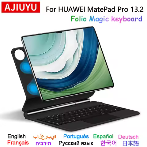 AJIUYU Backlight Touchpad Magic Keyboard For HUAWEI MatePad Pro 13.2 inch 2023 PCE-W30 W40 Magnetic 