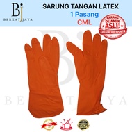 CML Orange Latex Rubber Gloves