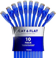 Cat 6 Ethernet Cable 25 ft - with a Flat, Space-Saving Design High-Speed Internet & Network LAN Patc