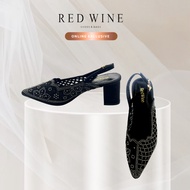 {PREMIUM QUALITY} Red Wine US98-36 BEATRIX Women's Block Heels Shoes 7cm