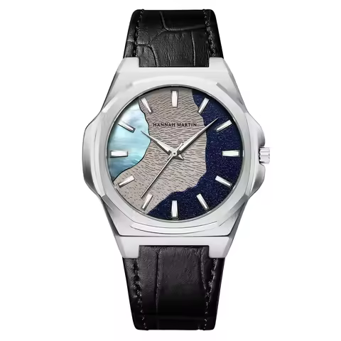 HANNAH MARTIN Hot Sell Quartz Watches Men Business Steel Interchangeable Strap Clock UltraThin Japan