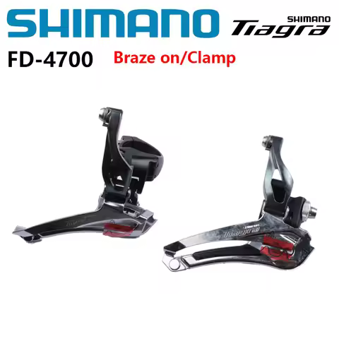 Shimano Tiagra FD-4700 10-Speed Double Braze-On/Clamp 31.8mm Front Derailleur Original Shimano Bike 