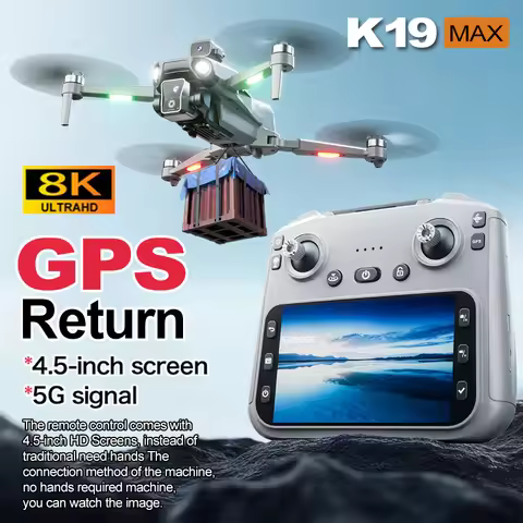 2026 K19 MAX GPS Drone Fishing Air Drop Automatic Turnaround 5G Screen Obstacle Avoidance Drone Prof