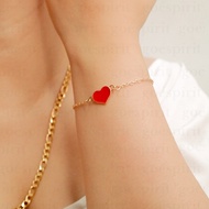 ROMAN bracelet / heart link bracelet