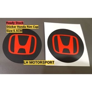Honda Rim Cap Sticker 55MM 1SET(4PC) HONDA City Civic Jazz Accord Hrv crv eg ek fd fk fd vtec type r