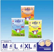 OTO POPOK CELANA DEWASA - PAMPERS DEWASA - ADULT DIAPERS PANT SIZE XL - L - M ISI 4 PCS / 4 SACHET