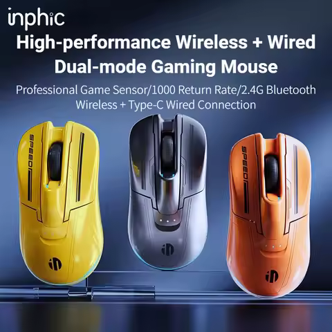 2.4G Bluetooth Wireless Type-C Wired Gaming Mouse 12800DPI Adjustable 120IPS 1000Hz Return Rate Ergo