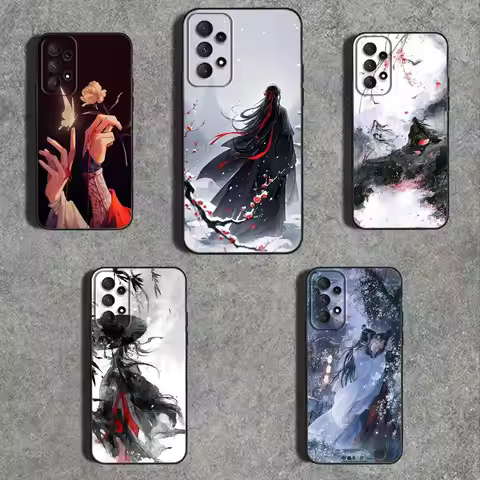 Mo D-Dao Z-Zu Shi Phone Case For Samsung Galaxy A73,31,32,72,41,53,52,71,22,5G,Note,J7,8,9 Soft Blac