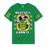 เสื้อยืดแขนสั้น พิมพ์ลาย WWE - John Cena "Earn The Day" ของแท้