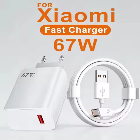 USB GaN-lader Totaal 67W Snelladen Wandoplader 6A USB Type-C Kabel Snelladen 3.0 Stekker voor iPhone