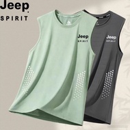 Sports sportswear set JEEP JEEP Ice Silk Mesh Men's Vest Waistcoat Breathable Sports Quick-Drying Sl