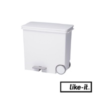 【日本like-it】寬型腳踏式分類垃圾桶 25L｜056000250101