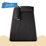 sprei kotak kotak no 3 satu set sarban guling spray ukuran 120x200 motif seprai kasur cowok terbaru 