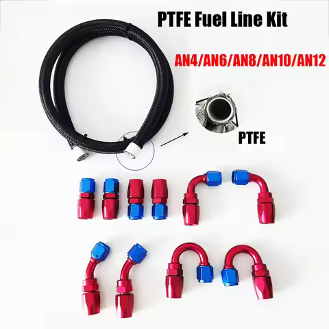 Universal AN4 AN6 AN8 AN10 AN12 Aluminum Oil Fuel Swivel Hose End Fitting Adaptor Kit 0°/45°/90°/120