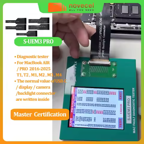 S-UEM3 PRO Motherboard Connector Fault Detector For MacBook AIR PRO T1 T2 M1 M2 M3 M4 Display Backli